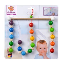 Jucării deasupra pătuțului - Carusel din lemn deasupra pătuțului Baby Mobile Eichhorn cu biluțe colorate de 0 luni_2