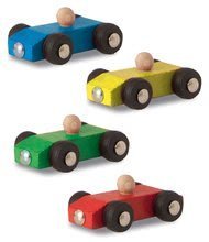 Drevené didaktické hračky - Drevená guličková autodráha Race Track Eichhorn so 4 pretekárskymi autíčkami od 12 mes_2