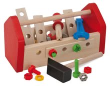 Lesene igrače za igre poklicev - Leseno delovno orodje Tool Box Eichhorn in različne komponente za zlaganje 30 delov_2