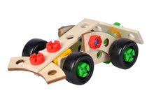 Jocuri de construit din lemn Eichhorn - Jucărie de connstruit din lemn trei mașini de curse Constructor Racer Eichhorn Formula 1 și 2 mașinuțe 35 piese de la 3 ani_2