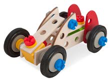 Fa építőjátékok Eichhorn - Fa építőjáték sportkocsik Constructor Racer Eichhorn 3 modell (minibuggy, forma 1, versenyautó) 50 darabos 3 évtől_0