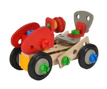 Jocuri de construit din lemn Eichhorn - Joc de construit din lemn mașinuțe Constructor Pedal Car Eichhorn trei modele (tractor, mașină și mașină de curse) 65 piese de la 3 ani_2