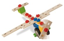 Giochi di costruzioni in legno Eichhorn - Costruzione in legno e moto Constructor Sccoter Eichhorn 4 modelli (moto, aereo, monopattino, libellula) 65 pezzi_3