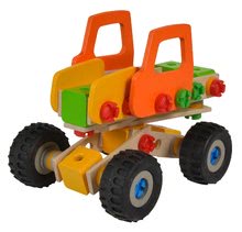 Jocuri de construit din lemn Eichhorn - Joc de construit din lemn încărcător Constructor Wheel Loader Eichhorn șase modele (încărcător, macara, macara mobilă, camion, unimog, bigfoot) 140 piese de la 5 ani_1