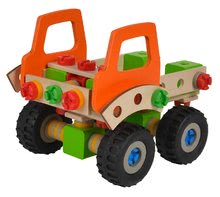 Giochi di costruzioni in legno Eichhorn - Costruzione in legno ruspa Constructor Wheel Loader Eichhorn sei modelli (ruspa, gru, gru mobile, camion, unimog, bigfoot) 140 pezzi dai 5 anni_2