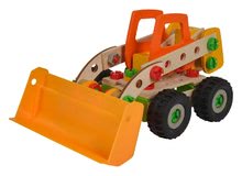 Fa építőjátékok Eichhorn - Fa építőjáték homlokrakodó Constructor Wheel Loader Eichhorn 6 modell (homlokrakodó, daru, mobildaru, teherautó, unimog, bigfoot) 140 darabos 5 évtől_3