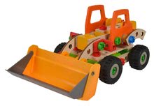 Giochi di costruzioni in legno Eichhorn - Costruzione in legno ruspa Constructor Wheel Loader Eichhorn sei modelli (ruspa, gru, gru mobile, camion, unimog, bigfoot) 140 pezzi dai 5 anni_1