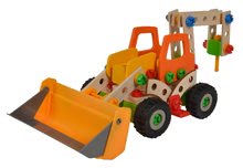 Drewniane układanki Eichhorn - Drewniana konstrukcja zładunkowa Constructor Wheel Loader Eichhorn Sześć modeli (ładowarka, żuraw, żuraw ruchomy, samochód ciężarowy, unimog, bigfoot) 140 części od 5 lat_2