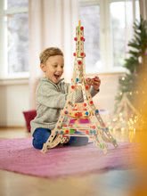 Fa építőjátékok Eichhorn - Fa építőjáték Eiffel-torony Constructor Eiffel Tower Eichhorn 3 modell (Eiffel-torony, szélmalom, Diadalív) 315 darabos 6 évtől_6