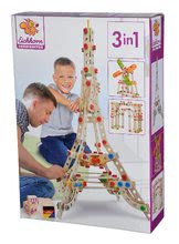 Drvene slagalice Eichhorn - Drvene kocke Eiffelov toranj Constructor Eiffel Tower Eichhorn 3 modela (Eiffelov toranj, vjetrenjača, Slavoluk pobjede) 315 dijelova od 6 godina_3