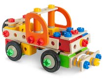 Giochi di costruzioni in legno Eichhorn - Costruzione in legno macchine da lavoro Constructor Tool Box Eichhorn auto gru jeep camion e auto di servizio 170 pezzi dai 6 anni_1