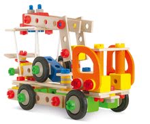 Giochi di costruzioni in legno Eichhorn - Costruzione in legno macchine da lavoro Constructor Tool Box Eichhorn auto gru jeep camion e auto di servizio 170 pezzi dai 6 anni_2