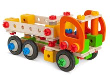 Giochi di costruzioni in legno Eichhorn - Costruzione in legno macchine da lavoro Constructor Tool Box Eichhorn auto gru jeep camion e auto di servizio 170 pezzi dai 6 anni_3