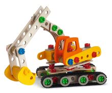 Giochi di costruzioni in legno Eichhorn - Costruzione in legno e gru cingolata Constructor Crawler Excavator Eichhorn 4 modelli (gru, gru cingolata, vagone, quad da neve) 170 pezzi dai 6 anni_0