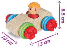 Giochi di costruzioni in legno Eichhorn - Gioco ad incastro auto da corsa Constructor Maxi Racer Eichhorn con 10 pezzi grossi per i più piccoli_0