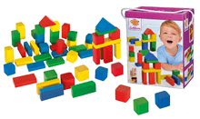 Briques en bois - cubes de bois colorés Eichhorn 50 pièces de couleur différentes de taille 25 mm à partir de 12 mois_0