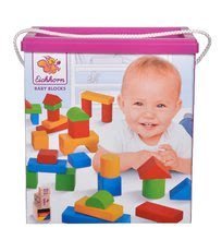 Cuburi din lemn - Cuburi din lemn colorate Coloured Wooden Blocks XL Baby Eichhorn extra mari 50 buc de la 12 luni dimensiunea 40 mm_3