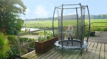Dětské trampolíny - Trampolína s ochrannou sítí Tiggy Junior trampoline Exit Toys průměr 140 cm černá_0
