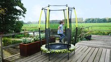 Dětské trampolíny - Trampolína s ochrannou sítí Tiggy Junior trampoline Exit Toys průměr 140cm zelená_0