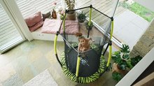 Trampolini otroški - Trampolin z zaščitno mrežo Tiggy Junior trampoline Exit Toys premer 140 cm zeleni_1