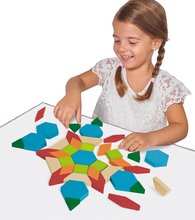 Drevené kocky - Drevená skladačka mozaika Mosaic Game Eichhorn 200 farebných kociek rôzne tvary_3