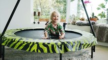 Trampolines pour enfants - Trampoline avec poignée de maintien Tiggy Junior Exit Toys Moyenne 140 cm vert_2
