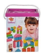 Drewniane klocki - Klocki drewniane Eichhorn Coloured Wooden Blocks Kolorowe 75 sztuk różnych kształtów wielkości 25 mm od 12 miesięcy_4