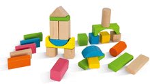 Briques en bois - cubes en bois Nature et colorés Eichhorn Mélanger les couleurs et naturels 60 pièces taille 25 mm à partir de 12 mois_0