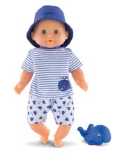 Puppen ab 18 Monaten - Puppe für Bad Bebe Bath Marin Corolle mit blauen Scheraugen und Fisch 30 cm ab 18 Monaten_1