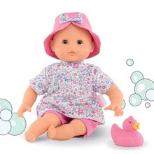 Lutke za djecu od 18 mjeseci - Lutka za kupanje Bebe Bath Coralie Corolle's Flowers Corolle sa smeđim treptajućim očima i patkicom 30 cm od 18 mjeseci_2
