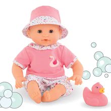 Igrače dojenčki od 18. meseca - Dojenček za kopanje Bebe Bath Calypso Corolle z rjavimi mežikajočimi očkami in labodom 30 cm od 18 mes_3