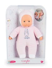 Igrače dojenčki od 9. meseca - Dojenček medvedek Sweet Heart Pink Bear Corolle z modrimi očki in snemljivo kapuco z ušeski 30 cm rožnati od 9 mes_1