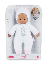 Játékbabák 9 hónapos kortól - Játékbaba mackó Sweet Heart White Bear Corolle 30 cm fekete szemekkel és levehető füles kapucnival fehér 9 hó-tól_1
