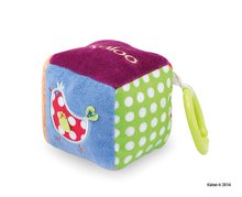 Hrkálky a hryzátka - Plyšová kocka Colors-Activity Cube Kaloo s hrkálkou a zrkadlom 13 cm pre najmenších_0