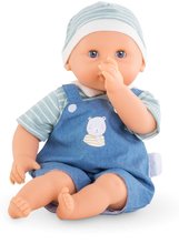 Bábiky od 18 mesiacov - Bábika Bébé Calin Mael Corolle s modrými klipkajúcimi očami a fazuľkami 30 cm od 18 mes_1