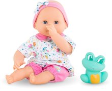 Játékbabák 18 hónapos kortól - Játékbaba fürdéshez Baby Bath Océane Mon Premiere Poupon Corolle kék pislogó szemekkel és békával 30 cm 18 hó-tól_1