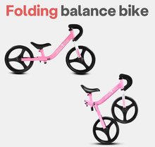 Jeździki od 18 miesięcy - Składany zrównoważony rowerek biegowy  Folding Balance Bike Pink smarTrike wykonane z aluminium z ergonomicznymi uchwytami od 2-5 lat_1