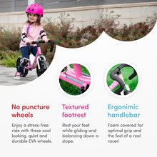 Rutschfahrzeuge ab 18 Monaten - Balance Laufrad zusammenfaltend Folding Balance Bike Pink smarTrike pink aus Aluminium mit ergonomischen Griffen ab 2-5 Jahren und Protektoren als Geschenk_4