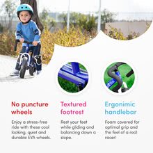 Odrážedla od 18 měsíců - Balanční odrážedlo skládací Folding Balance Bike Blue smarTrike z hliníku s ergonomickými úchyty od 2–5 let_2