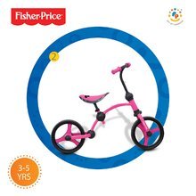 Poganjalci od 18. meseca - Poganjalno kolo Fisher-Price Running Bike 2v1 smarTrike rožnato-črno od 24 mes_0