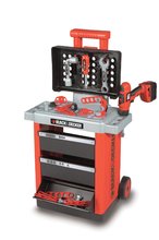 Staré položky - Pracovní vozík Black&Decker Smoby s mechanickou vrtačkou a 20 doplňky_0