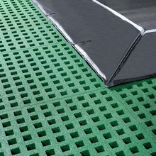 Bodentrampoline - EXIT Dynamic ebenerdiges Trampolin 305x519cm mit Freezone Sicherheitsplatten - schwarz _2