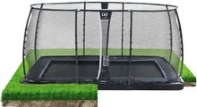 In Ground Trampolines  - EXIT Dynamic ground level trampoline 244x427cm with safety net - black _0