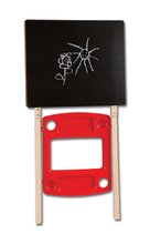 Školské tabule - Červená obojstranná tabuľa Smoby s drevenou konštrukciou a 60 doplnkov_1