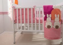 Kinderdecken - Decke Satin Hasen toTs smarTrike Häschen 100% Baumwollsatin-Aussehen rosa Look ab 0 Monaten_0