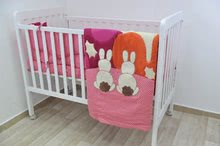 Păturică bebe - Păturică bebe Sateen Rabbits toT's smarTrike Iepuraş 100% bumbac satinat roz_1