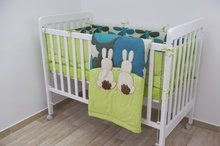 Dětské deky - Přikrývka Sateen Rabbits toTs smarTrike králíček 100% bavlna saténový vzhled zelený od 0 měsíců_0