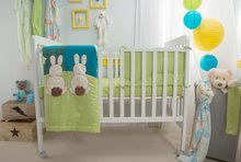 Dětské deky - Přikrývka Sateen Rabbits toTs smarTrike králíček 100% bavlna saténový vzhled zelený od 0 měsíců_1