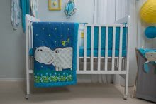 Detské deky - Paplón Sateen Hippo toTs smarTrike Hroch 100 % bavlna saténový vzhľad modrý od 0 mesiacov_1
