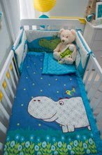 Detské deky - Paplón Sateen Hippo toTs smarTrike Hroch 100 % bavlna saténový vzhľad modrý od 0 mesiacov_2